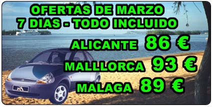 Ofertas de Alquiler de Coche Alicante Mallorca Malaga